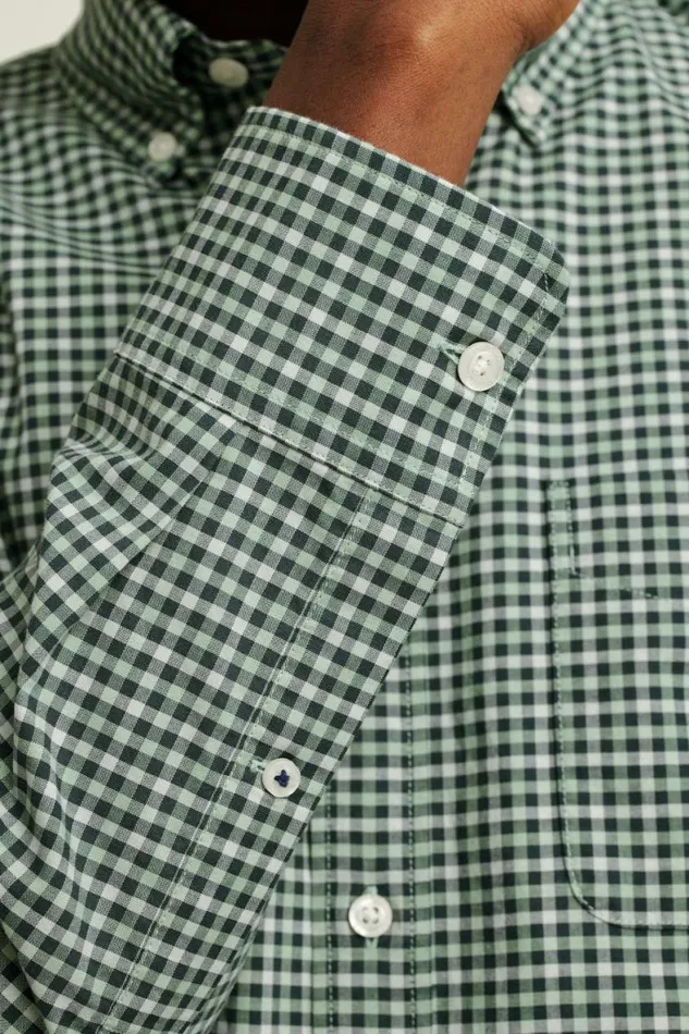 Men Everyday Shirt Green Lake Gingham Bonobos Business Casual Shirts