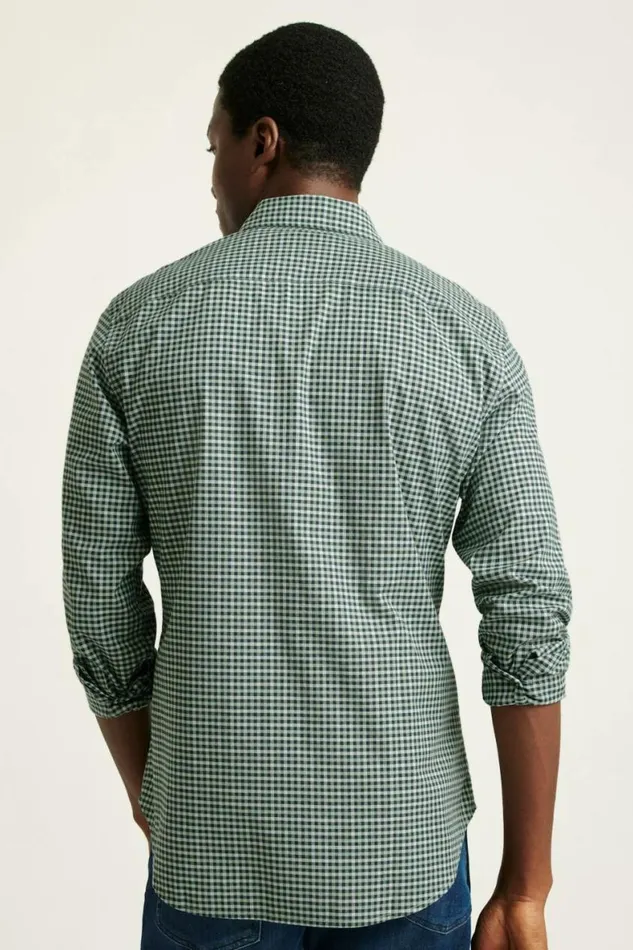 Men Everyday Shirt Green Lake Gingham Bonobos Business Casual Shirts