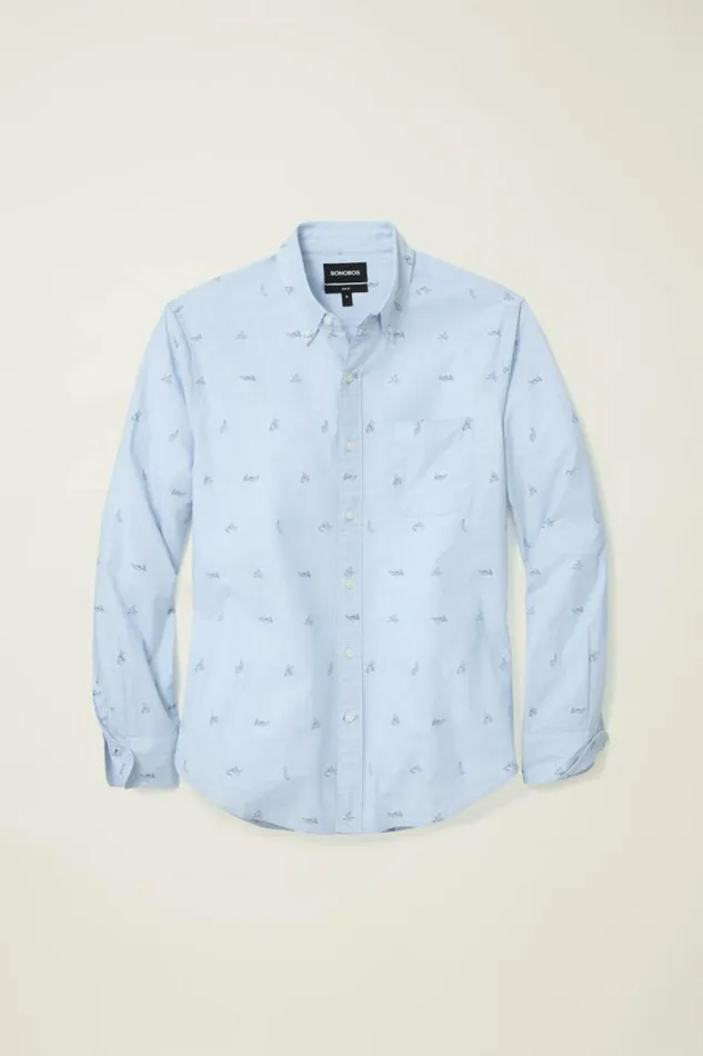 Men Everyday Shirt Its Blue Bananas Bonobos Business Casual Shirts