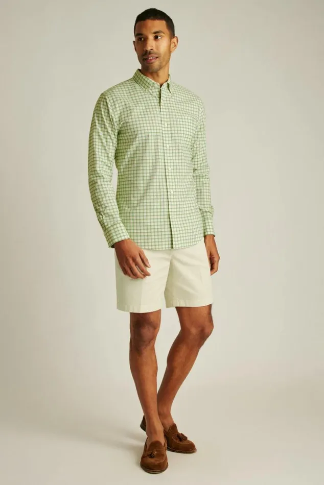 Men Everyday Shirt Ivy Green Dorsey Plaid Bonobos Business Casual Shirts