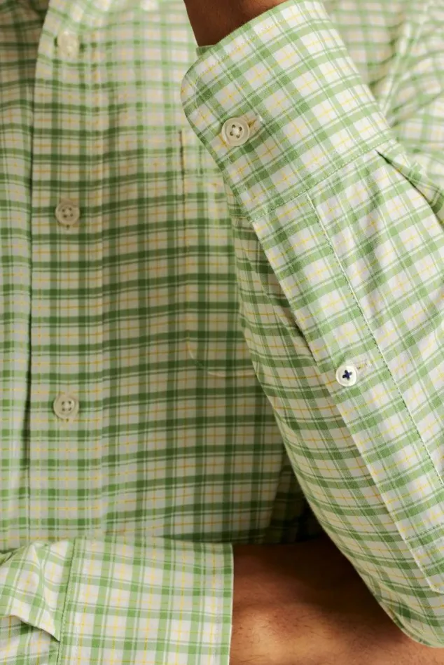 Men Everyday Shirt Ivy Green Dorsey Plaid Bonobos Business Casual Shirts
