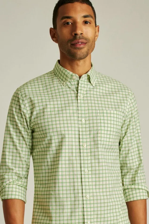Men Everyday Shirt Ivy Green Dorsey Plaid Bonobos Business Casual Shirts