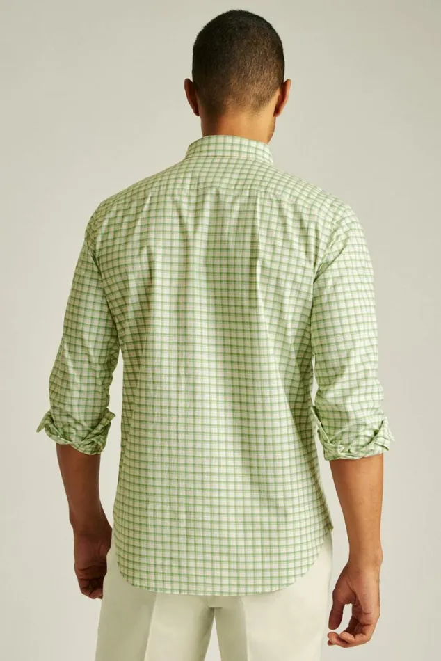 Men Everyday Shirt Ivy Green Dorsey Plaid Bonobos Business Casual Shirts