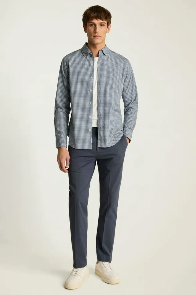 Men Everyday Shirt Navy Blue Raleigh Gingham Bonobos Casual Shirts