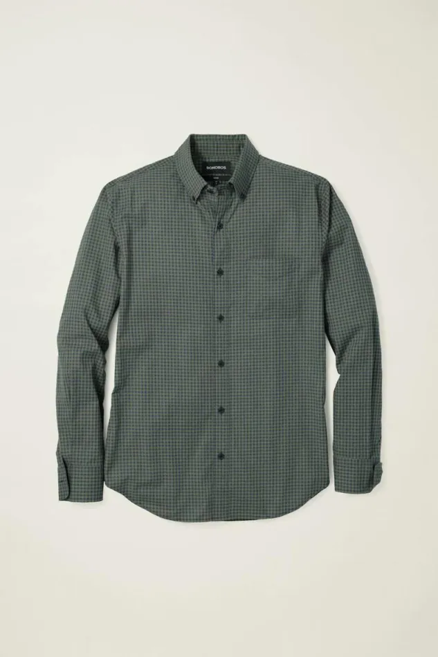 Men Everyday Shirt Navy Olive Check Bonobos Business Casual Shirts