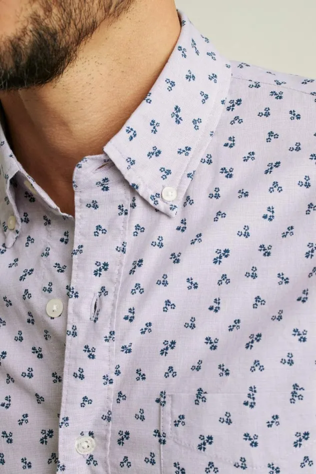 Men Everyday Shirt Navy Sprouse Floral Bonobos Business Casual Shirts