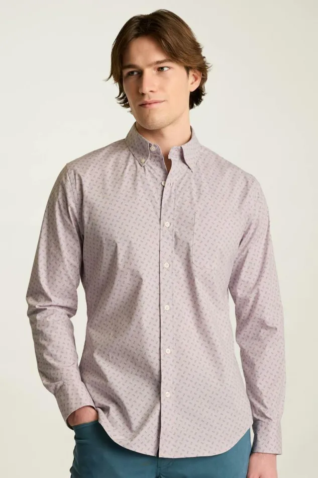 Men Everyday Shirt Purple Germain Floral Bonobos Casual Shirts