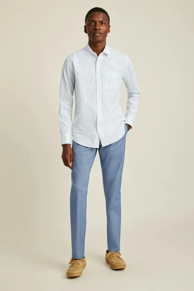 Men Everyday Shirt White And Blue Honeymoon Bonobos Business Casual Shirts