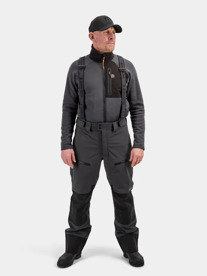 Men Fractus Pants Coal Black Didriksons Waterproof Trousers