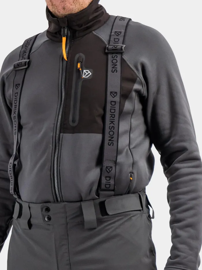 Men Fractus Pants Coal Black Didriksons Waterproof Trousers