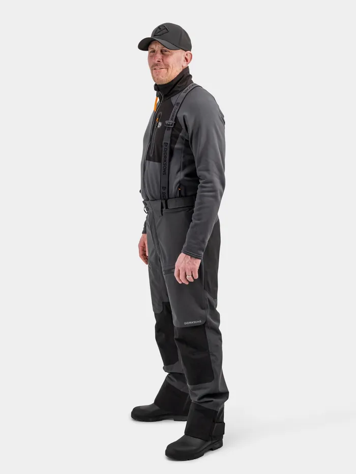 Men Fractus Pants Coal Black Didriksons Waterproof Trousers