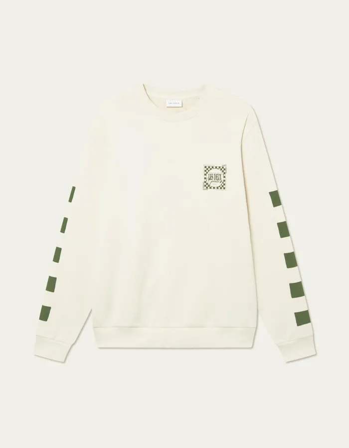 Men Goods Sweatshirt 8211 IvoryChive Green Les Deux HoodiesSweatshirts