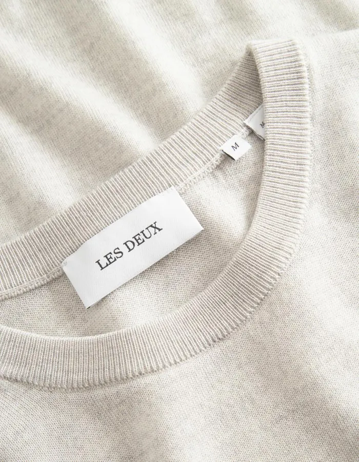 Men Greyson Merino Knit 8211 Ivory Melange Les Deux Knitwear