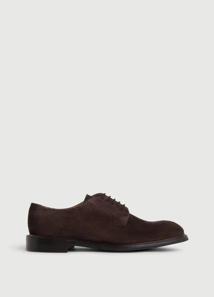 Men Hackett X Cheaney Hackett London Suede Derby Shoes Brown