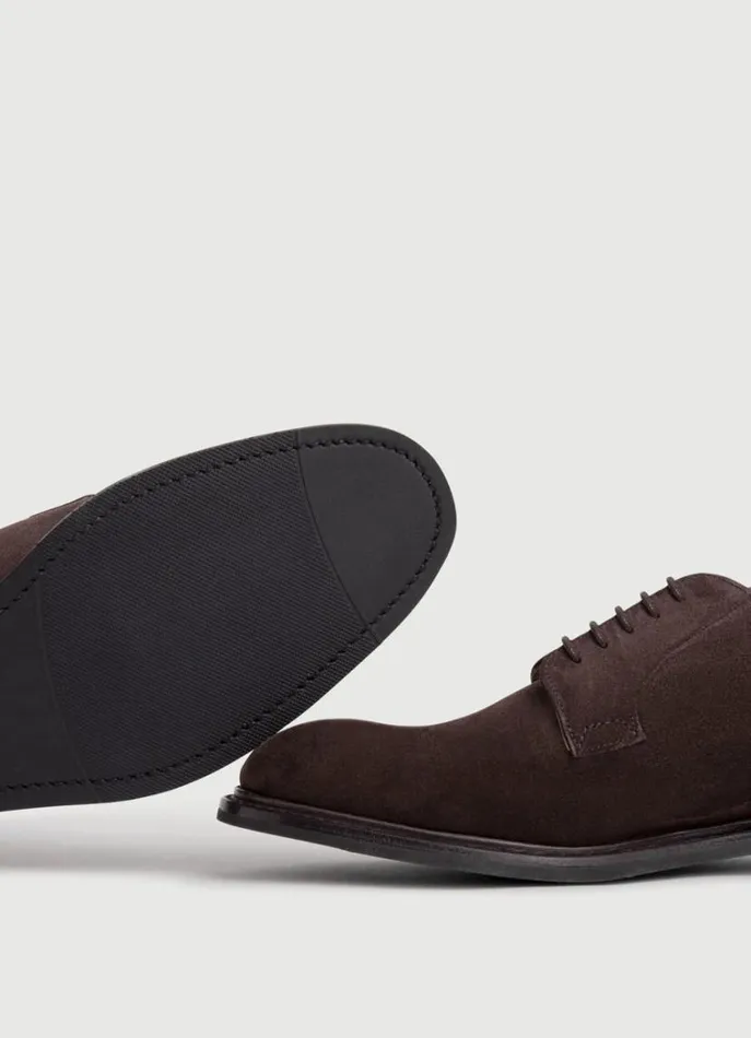 Men Hackett X Cheaney Hackett London Suede Derby Shoes Brown