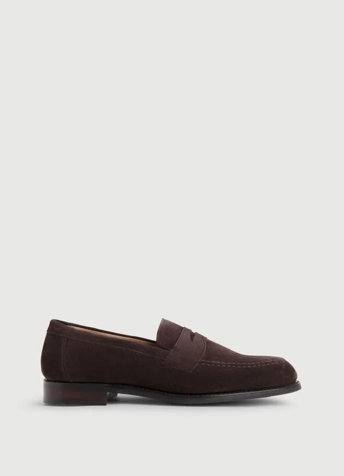 Men Hackett X Cheaney Hackett London Suede Mask Loafers Brown