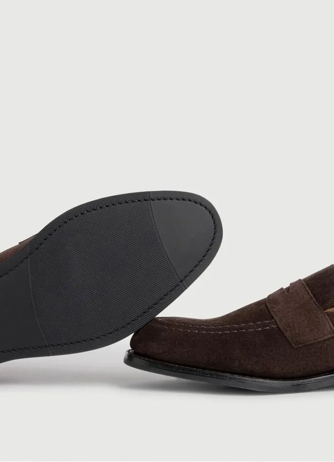 Men Hackett X Cheaney Hackett London Suede Mask Loafers Brown