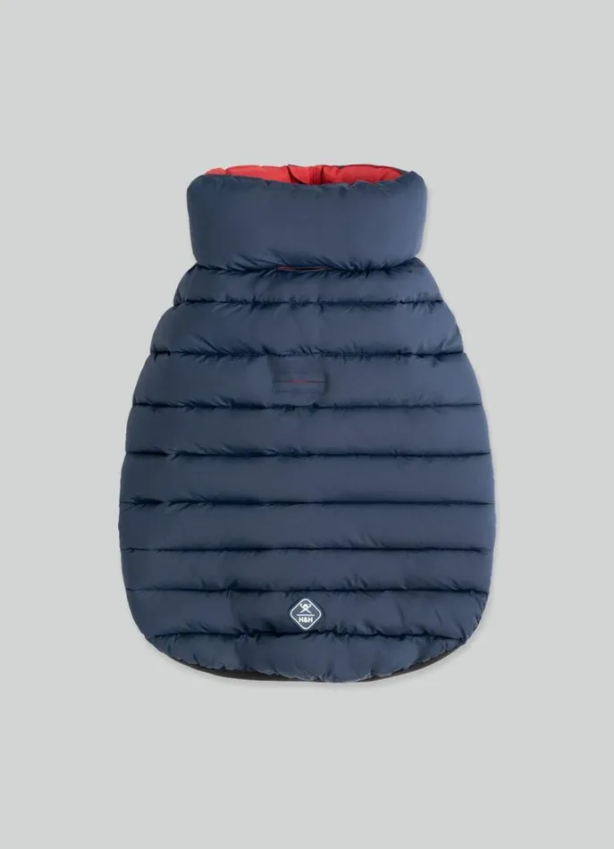 Men Hackett X Hugo and Hudson Hackett London Reversible Puffer Jacket For Dogs 8211 Large Winenavy