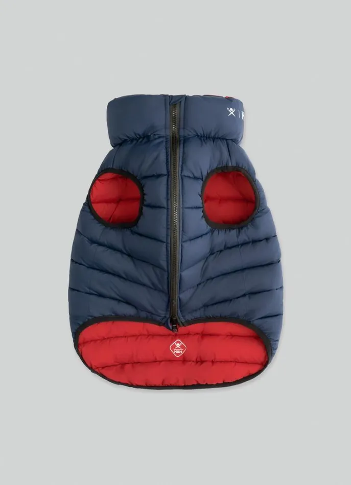 Men Hackett X Hugo and Hudson Hackett London Reversible Puffer Jacket For Dogs 8211 Large Winenavy