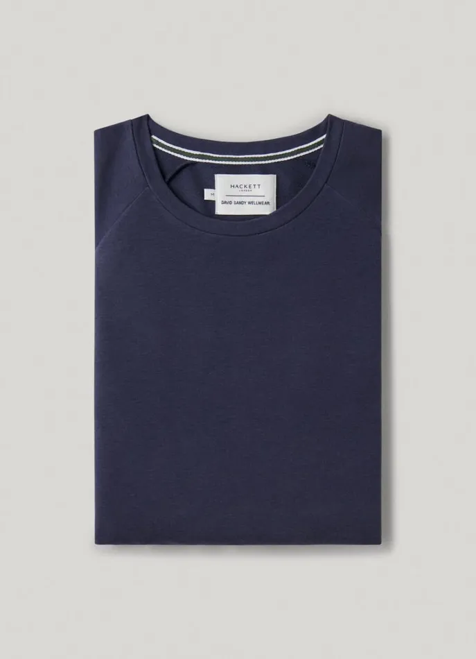 Men Homewear Hackett London Slim Fit Long Sleeve TShirt Navy