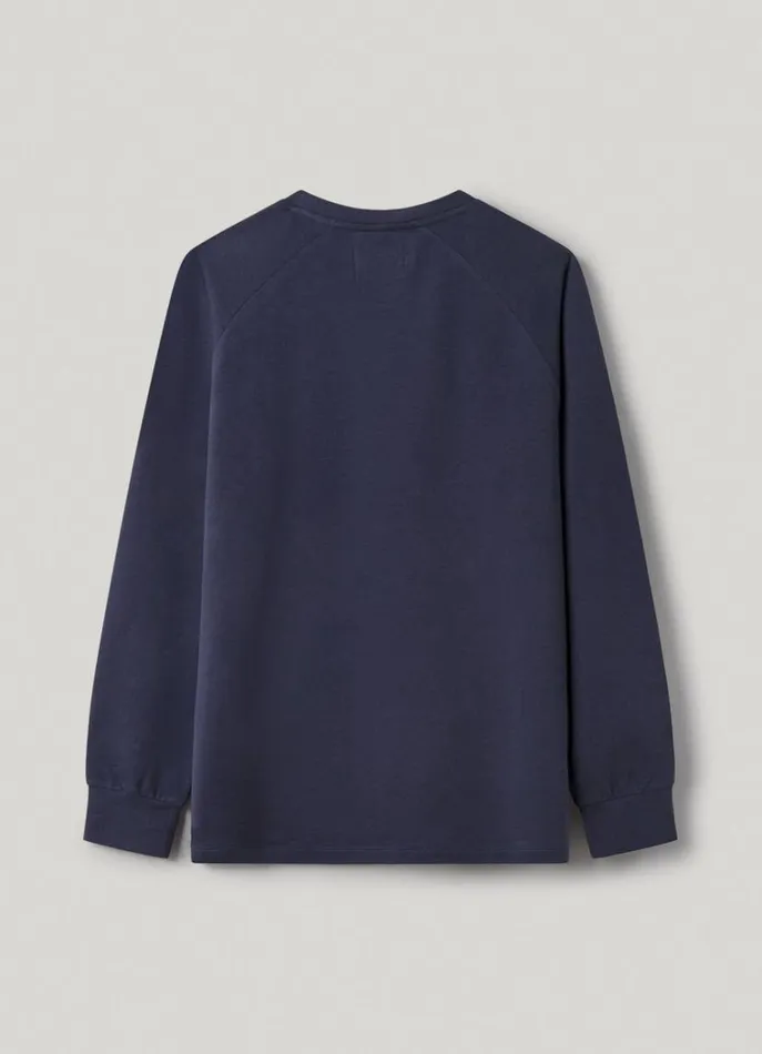Men Homewear Hackett London Slim Fit Long Sleeve TShirt Navy