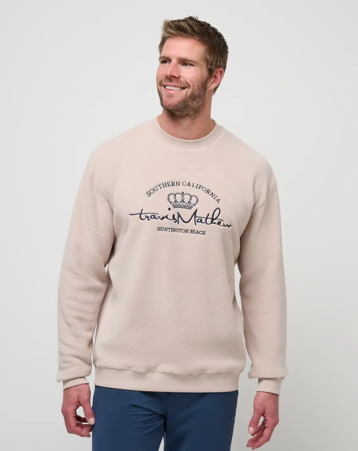 Men Hoodies and Sweatshirts TravisMathew HAVE A GANDER CREW Oxford Tan