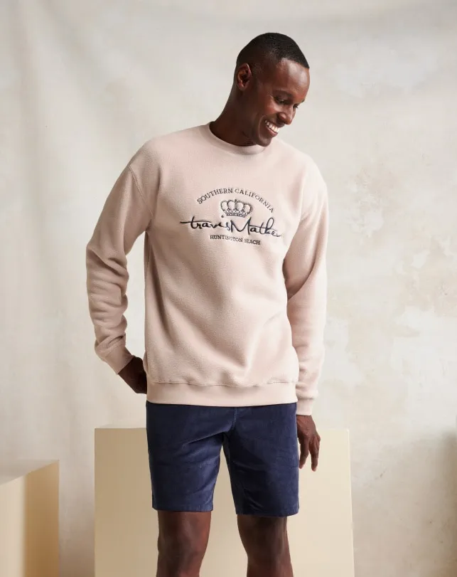 Men Hoodies and Sweatshirts TravisMathew HAVE A GANDER CREW Oxford Tan