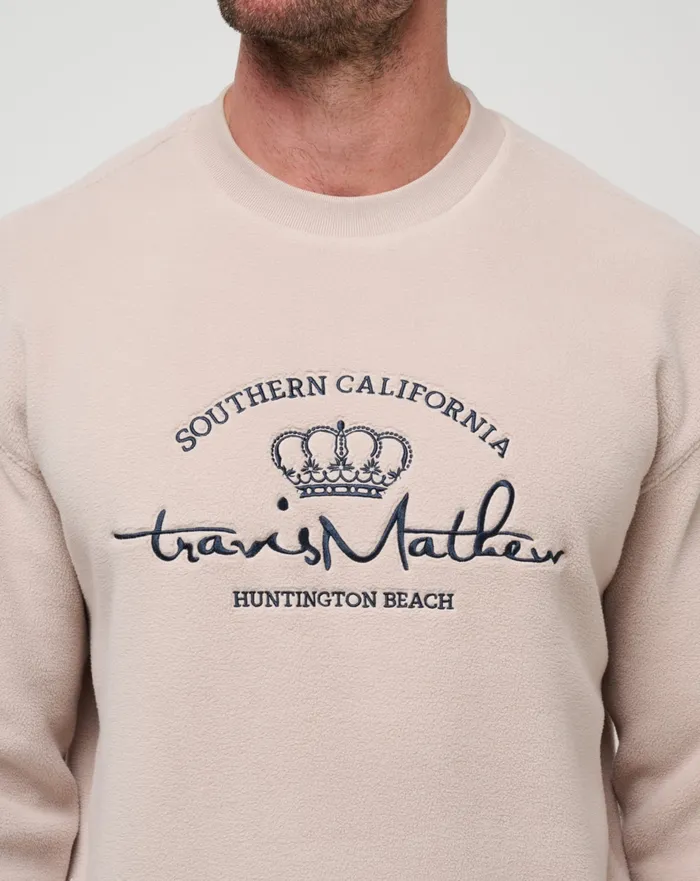 Men Hoodies and Sweatshirts TravisMathew HAVE A GANDER CREW Oxford Tan