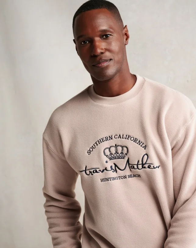 Men Hoodies and Sweatshirts TravisMathew HAVE A GANDER CREW Oxford Tan