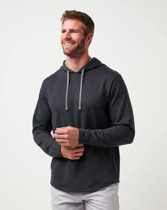 Men Hoodies and Sweatshirts TravisMathew UPGRADED TECH HOODIE Heather Black