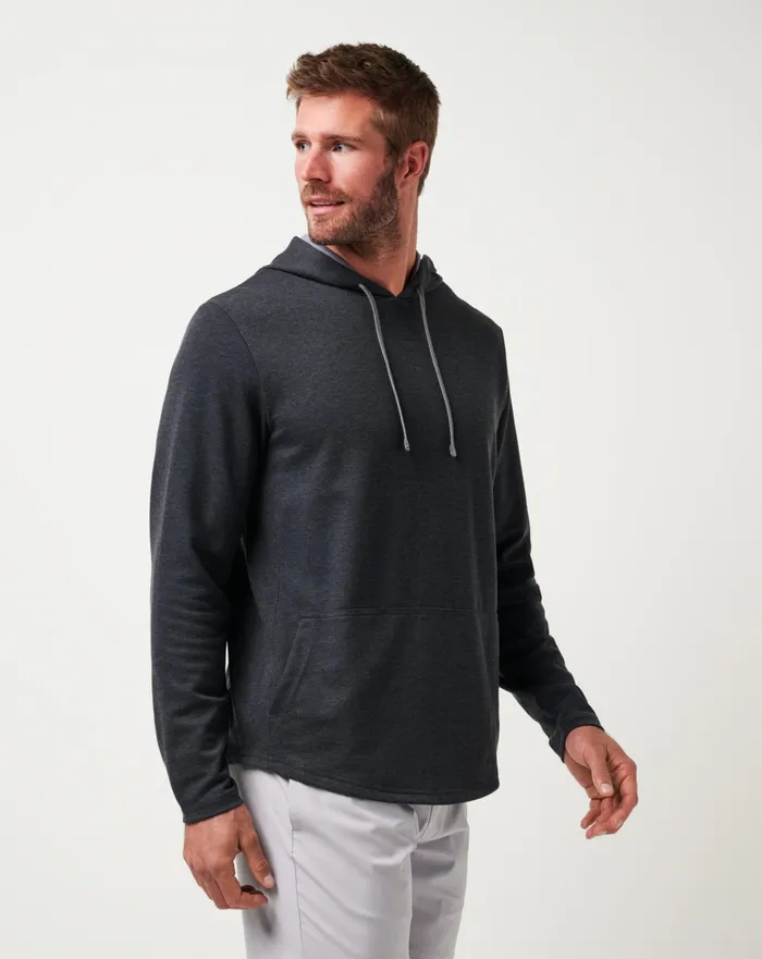 Men Hoodies and Sweatshirts TravisMathew UPGRADED TECH HOODIE Heather Black