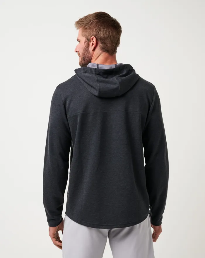 Men Hoodies and Sweatshirts TravisMathew UPGRADED TECH HOODIE Heather Black