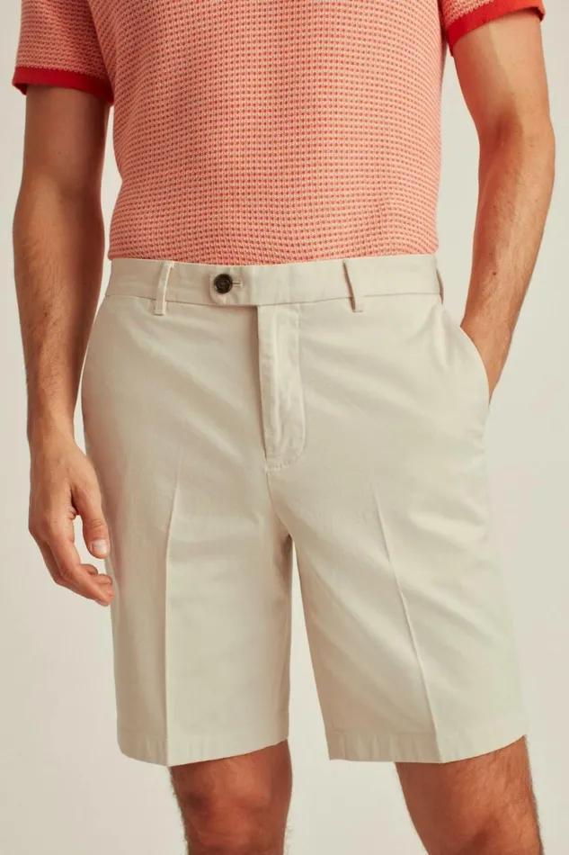 Men Italian Stretch Chino Shorts Cream Beige Bonobos Chino Shorts