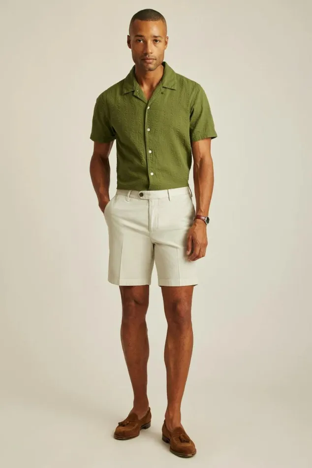 Men Italian Stretch Chino Shorts Grey Beige Bonobos Chino Shorts