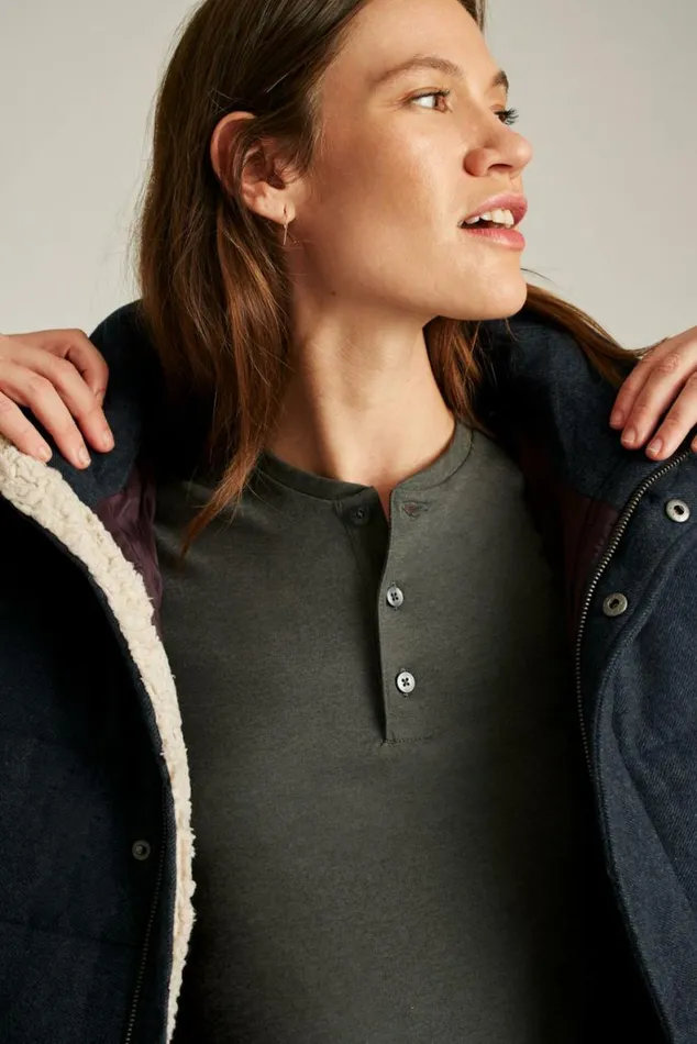 Men Italian Wool Puffer Jacket Navy Bonobos Jackets and Coats