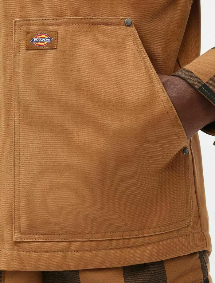 Men Jackets Dickies Duck Canvas Vest Brown Duck