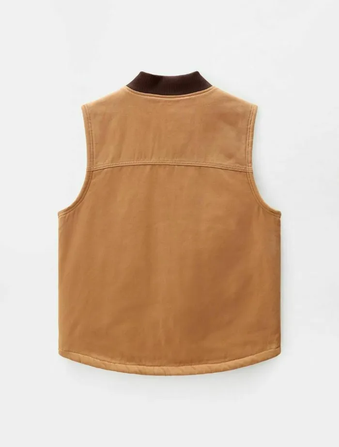 Men Jackets Dickies Duck Canvas Vest Brown Duck
