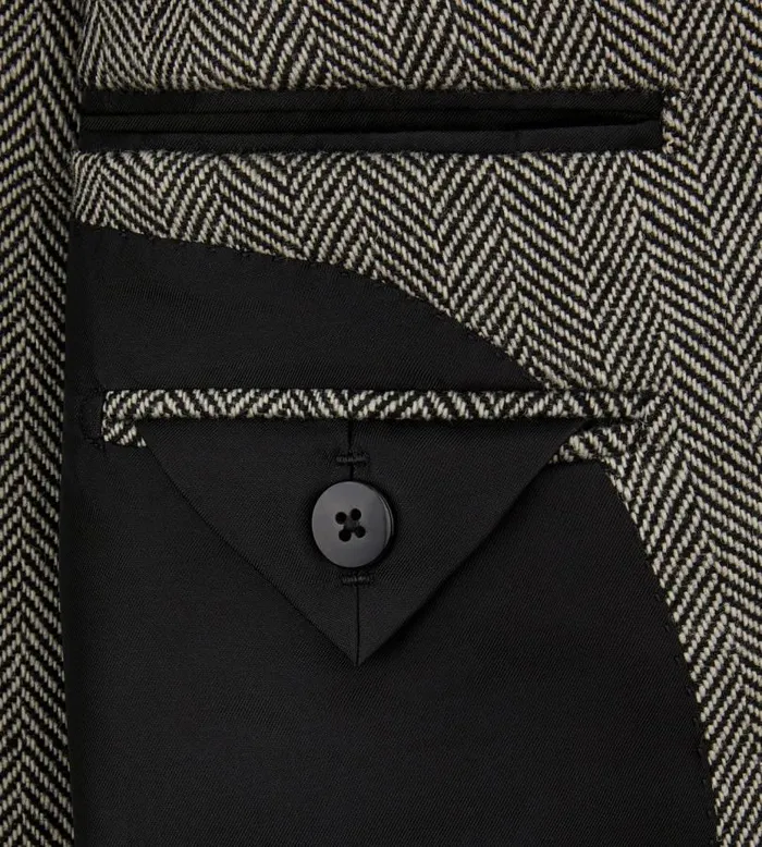 Men Jackets Tom Ford Cashmere Herringbone Shelton Jacket Grey