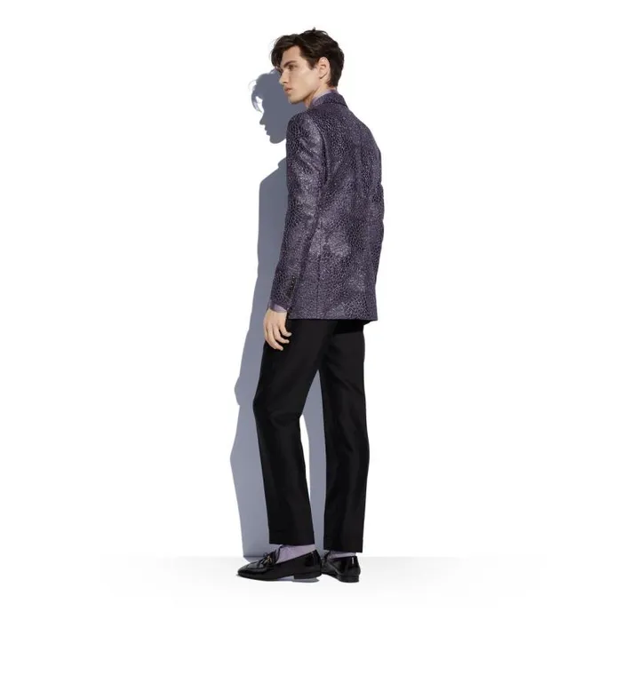 Men Jackets Tom Ford Flower Jacquard Cooper Jacket Lilac Men Jackets Tom Ford Flower Jacquard Cooper Jacket Lilac