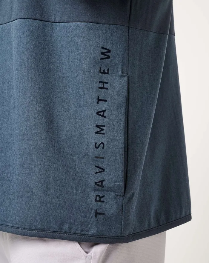 Men Jackets TravisMathew DEEPSPACE FULL ZIP Mood Indigovintage Indigo