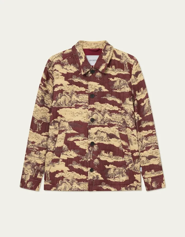 Men Jaiden Ruins Jaqcuard Overshirt 8211 Bossa NovaSummer Melon Les Deux ShirtsOvershirts Men Jaiden Ruins Jaqcuard Overshirt 8211 Bossa NovaSummer Melon Les Deux ShirtsOvershirts