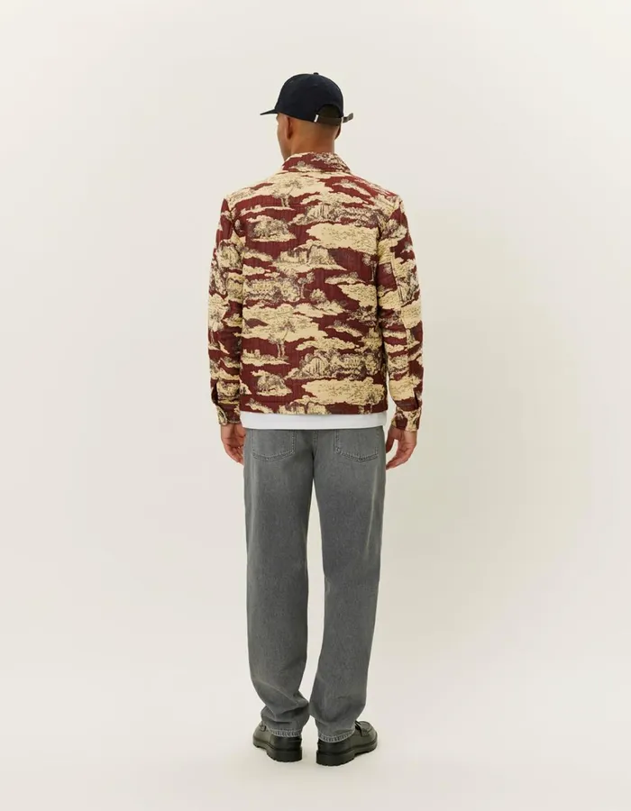 Men Jaiden Ruins Jaqcuard Overshirt 8211 Bossa NovaSummer Melon Les Deux ShirtsOvershirts