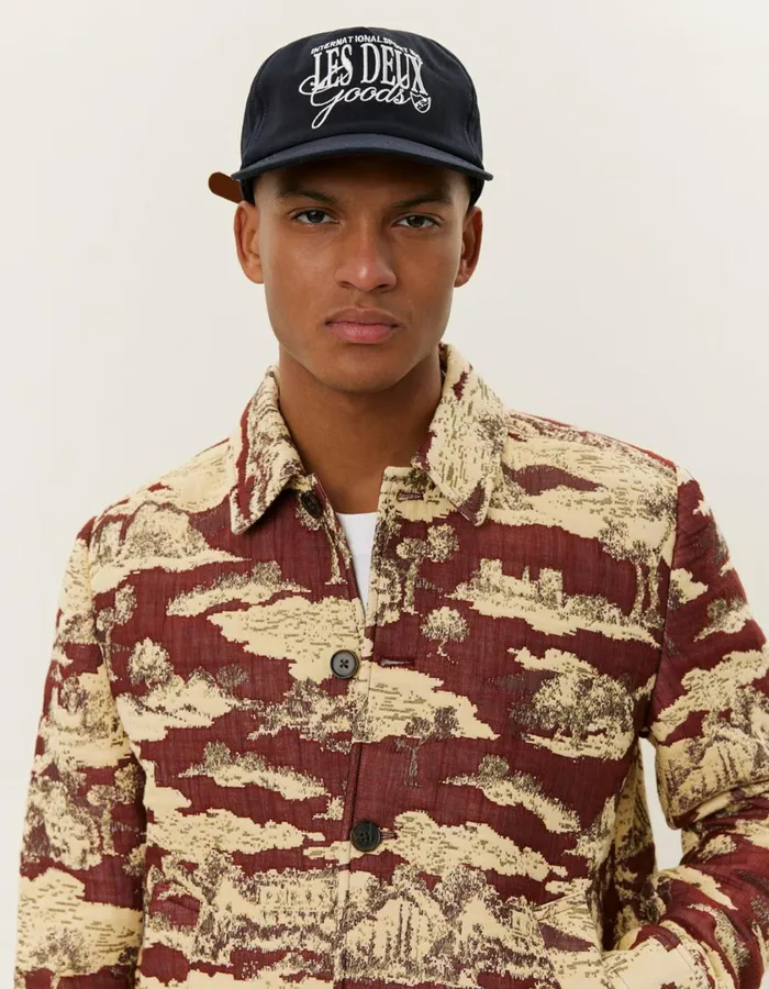 Men Jaiden Ruins Jaqcuard Overshirt 8211 Bossa NovaSummer Melon Les Deux ShirtsOvershirts