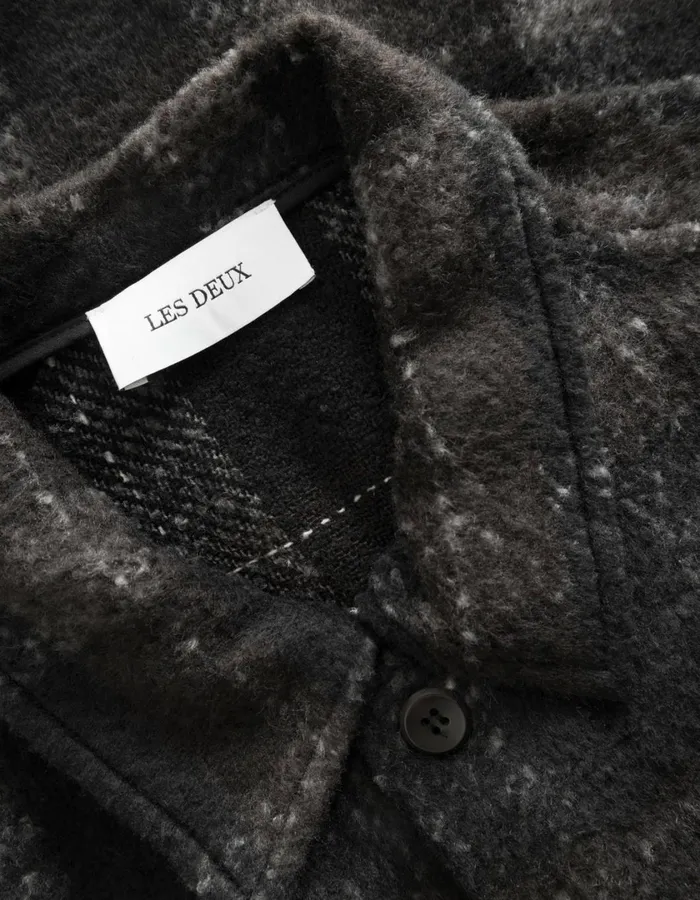 Men Jayce Overshirt 20 8211 BlackCharcoal Les Deux ShirtsOvershirts