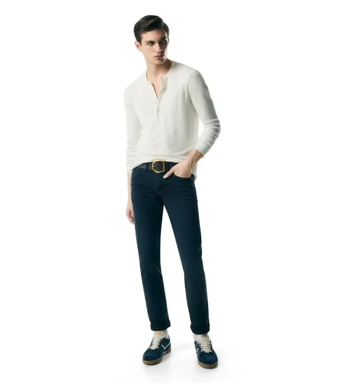 Men Jeans Tom Ford Western Cord Slim Fit Denim