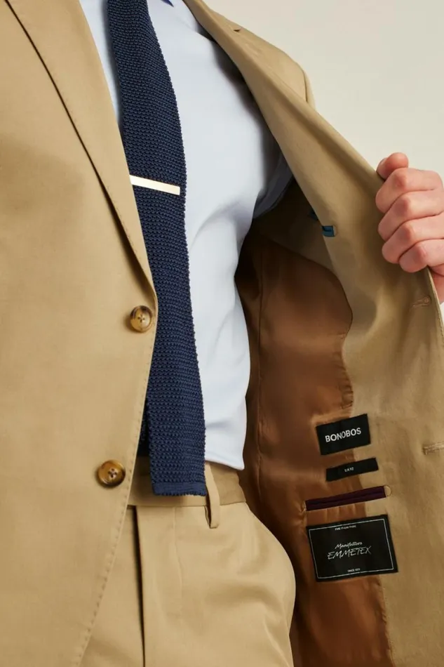 Men Jetsetter Italian Cotton Blazer Pale Oak Bonobos Blazers and Sport Coats