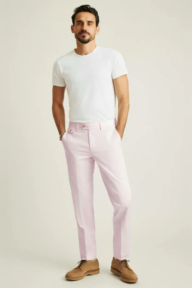 Men Jetsetter Italian Cotton Dress Pant Dusty Pink Bonobos Dress Pants