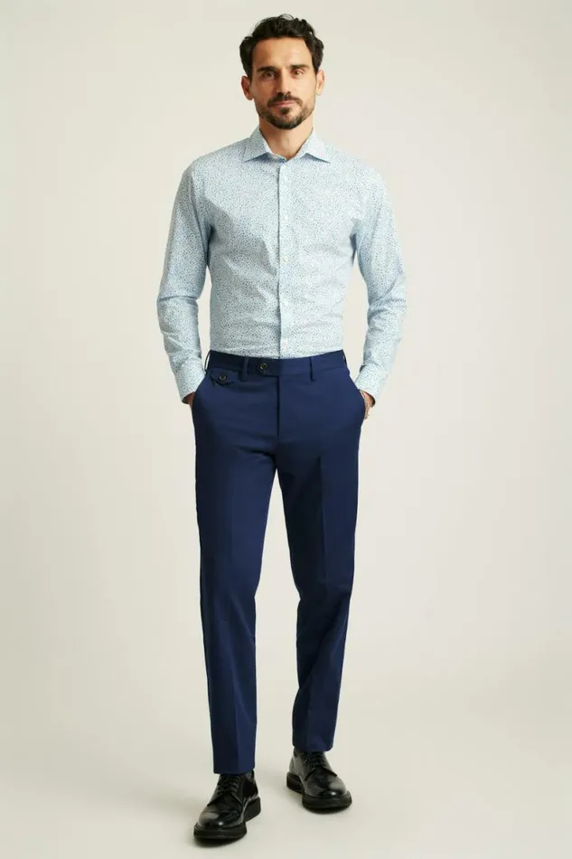 Men Jetsetter Italian Cotton Dress Pant Royal Blue Bonobos Dress Pants