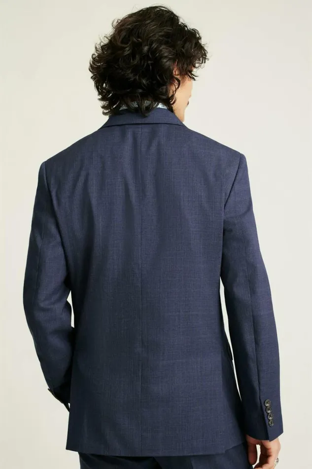 Men Jetsetter Italian Wool Blazer Navy Glen Plaid Bonobos Blazers and Sport Coats