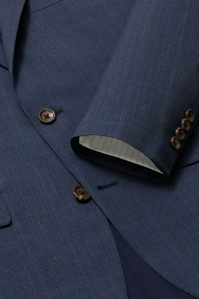 Men Jetsetter Italian Wool Blazer Navy Glen Plaid Bonobos Blazers and Sport Coats